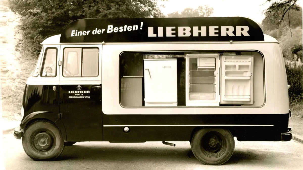 リープヘルの歴史を物語る往年の配送車
